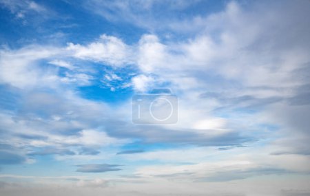 Photo for Beautiful blue sky with white cloud, background, wallpaper. - Royalty Free Image