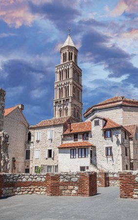 Photo for Split Cathedral and part of the old palace building. Split, Croatia. - Royalty Free Image