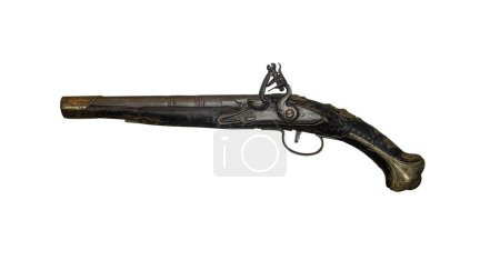 Photo for Antique pistol isolated on a white background. - Royalty Free Image