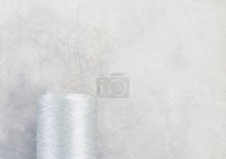 Foto de Yarn rope and fabric decorative background cotton style. - Imagen libre de derechos