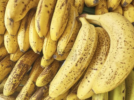 Photo for Bananas are in the greengrocers. - Royalty Free Image