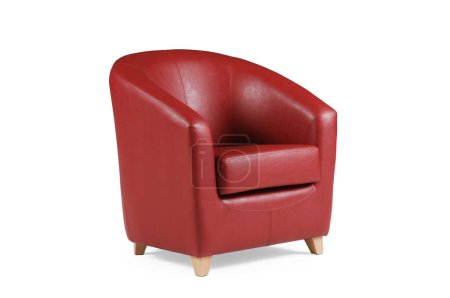Téléchargez les photos : Meubles de maison canapé et chaise style isolé, fond blanc et ombre. - en image libre de droit