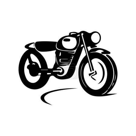 Illustration for Motorcycle logo vector design. Motorcycle design with hand drawing style. - Royalty Free Image
