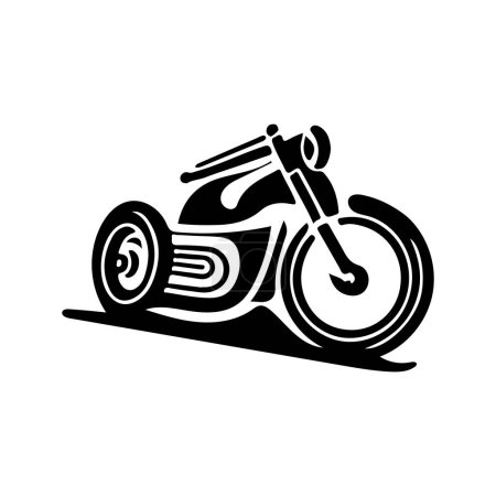 Illustration for Motorcycle logo vector design. Motorcycle design with hand drawing style. - Royalty Free Image
