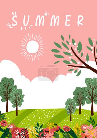 Téléchargez les photos : Illustration vectorielle de la saison estivale. - en image libre de droit