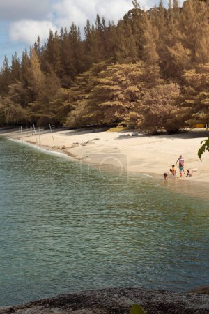 Photo for Infrared image of the sunny day at the sandy beach. - Royalty Free Image