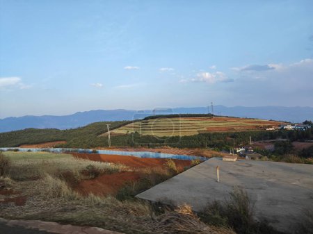 Scene around the DongChuan,China agriculture landscape.