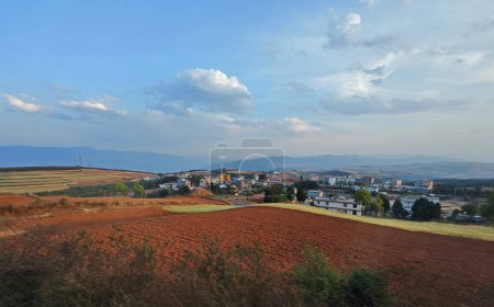 Scene around the DongChuan,China agriculture landscape.