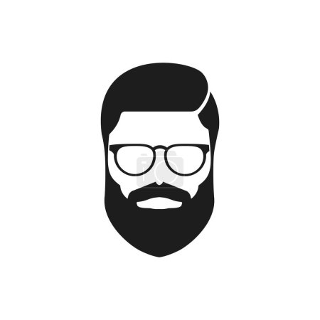 Illustration for Sign of gentlemen wearing glasses logo vector icon illustration design - Royalty Free Image