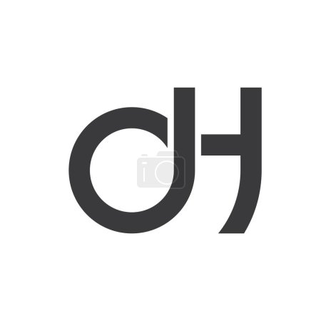 signo de oh inicial carta vector icono ilustración diseño  