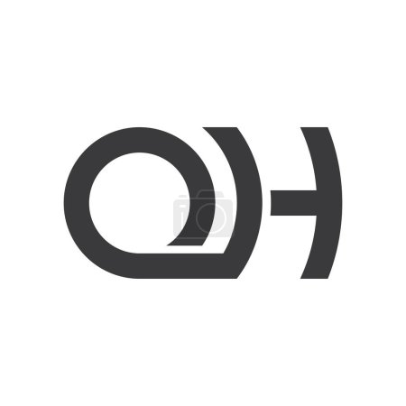 signo de oh inicial carta vector icono ilustración diseño  
