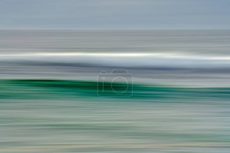 Photo for Abstract sea in bright optimistic colors, day light. Line art, motion blur. - Royalty Free Image