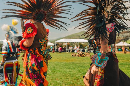Photo for Malibu, California, USA - April 2, 2023. Chumash Day Pow Wow and Inter-tribal Gathering. The Malibu Bluffs Park is celebrating 23 years of hosting the Annual Chumash Day Powwow. - Royalty Free Image