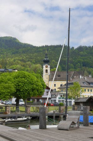 Photo for Scencic summer view of Unterach am Attersee in Austria, Europe - Royalty Free Image