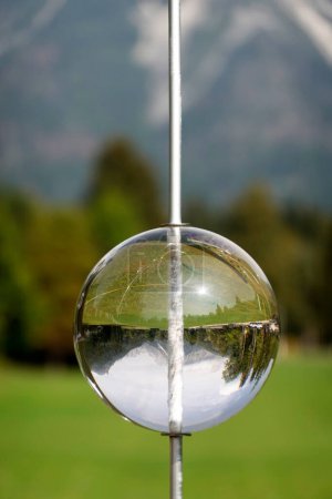 Glass monument in Parco Naturale Pale di San Martino, Castelpietra, Tonadico, Italy, Europe