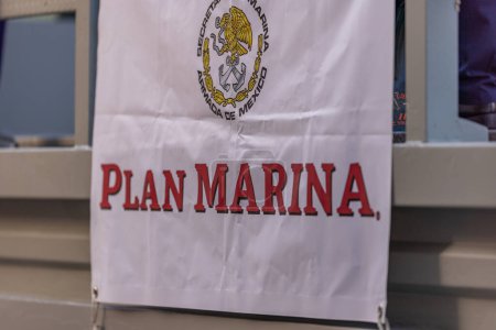 Photo for Matamoros, Tamaulipas, Mexico - September 16, 2022: Desfile 16 de Septiembre, Plan Marina, Mexican Navy's aid program in case of desaster - Royalty Free Image