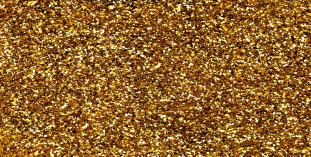 Photo for Gold glitter texture sparkling shiny background for Christmas card.  Twinkly golden  glitter lights grunge backgroun - Royalty Free Image