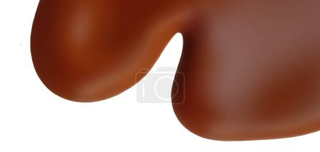 Photo for Melted chocolate dripping  isolated on white background. Milk Chocolate Stream - Royalty Free Image