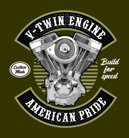 v-twin moteur nouveau modèle vectoriel