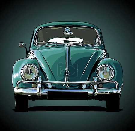 Illustration for Cute car front view. - Royalty Free Image