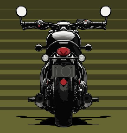 Téléchargez les illustrations : Modèle de vecteur de moto pour les besoins de conception - en licence libre de droit