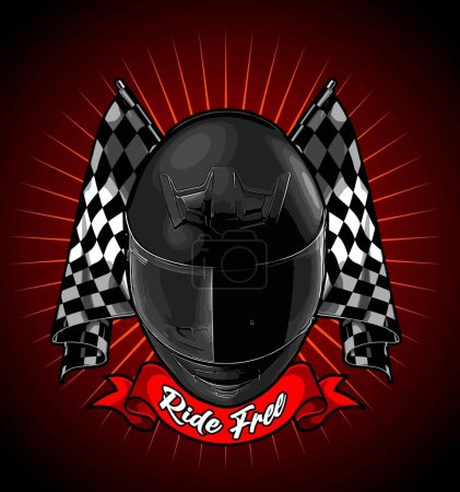 Illustration for Helmet vector template for graphic design needs - Royalty Free Image