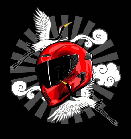 Illustration for Helmet vector template for graphic design - Royalty Free Image