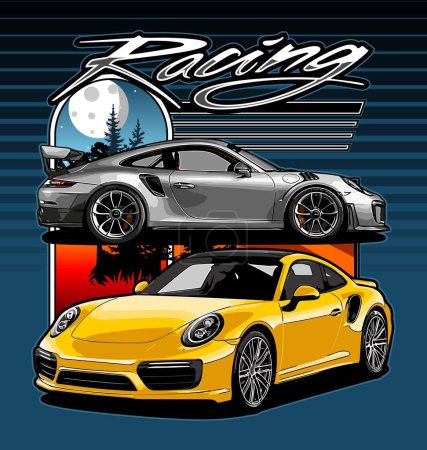  sport car vector template for graphic design