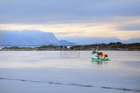 Photo for The view of Stoettfjorden located near the Norwegian town Oernes - Royalty Free Image