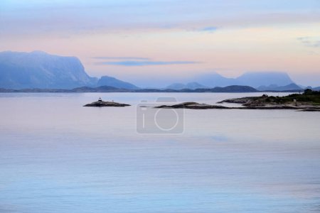 Photo for The view of Stoettfjorden located near the Norwegian town Oernes - Royalty Free Image