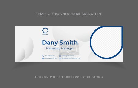 Vorlage Design E-Mail Signatur Medienförderung Unternehmen. Visitenkarte digital aus der Fußzeile E-Mail erhalten, einfach zu verwenden für Promotion und Werbung.