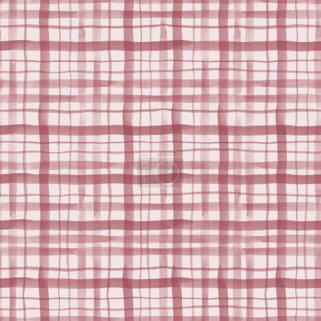 Téléchargez les photos : Aquarelle rose motif sans couture à carreaux. - en image libre de droit