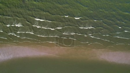Photo for Aerial view tropical sea with Plankton blooms seen at Bangseang beach  in Chonburi Thailand - Royalty Free Image