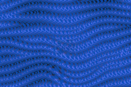 Photo for Light blue twisted intersected lines against dark blue background. Abstraction with the shiny cross wavy lines. - Royalty Free Image