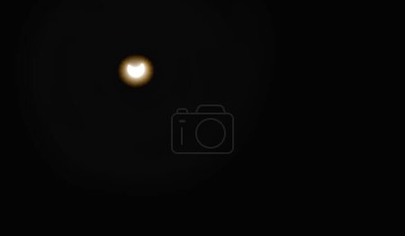 Photo for Partial solar eclipse that occurred on Tuesday, October 25 could be observed in many areas. - Royalty Free Image