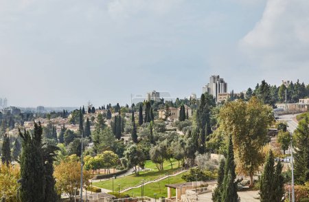 Photo for View of the Jerusalem district of Yemin Moshe. - Royalty Free Image