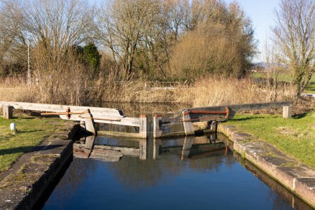 Foto de Restos del canal Stroudwater enlazan con Framilode, la conexión original con el río Severn, Gloucestershire, Inglaterra, Reino Unido - Imagen libre de derechos