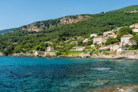 Photo for The picturesque village of Erbalunga on a summer morning, in Cap Corse, Corsica, France. - Royalty Free Image