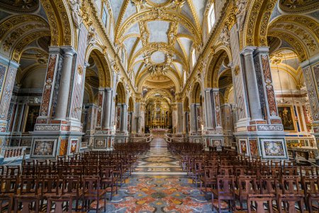 Photo for The marvelous interior of Montecassino Abbey, Lazio, Italy. March-20-2022 - Royalty Free Image