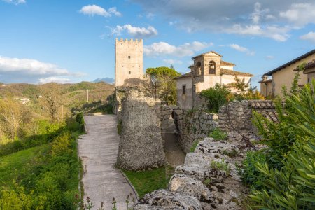 Vista panorámica en Arpino, antigua ciudad en la provincia de Frosinone, Lazio, centro de Italia.