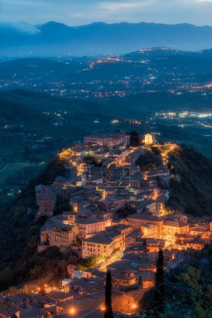 Photo for Scenic evening view in Arpino, ancient town in the province of Frosinone, Lazio, central Italy. - Royalty Free Image