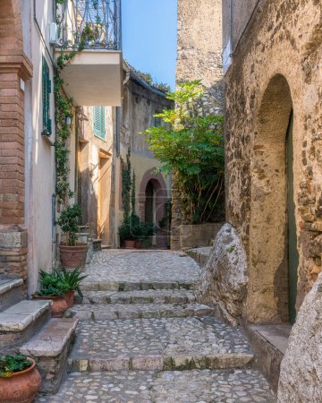 Photo for Scenic sight in Poggio Catino, picturesque village on the Province of Rieti, Lazio, central Italy. - Royalty Free Image