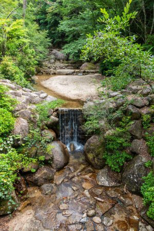 Photo for Scenic sight in Momijidani Park in Miyajima (Itsukushima), Hiroshima, Japan. - Royalty Free Image