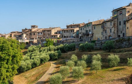 Photo for The picturesque village of Colle Val D'Elsa on a sunny summer day. Province of Siena, Tuscany, Italy - Royalty Free Image