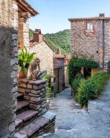 Téléchargez les photos : Le beau village de Sassetta par une journée ensoleillée d'été. Province de Livourne, Toscane, Italie. - en image libre de droit
