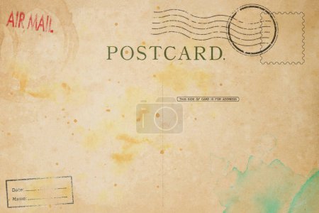 Photo for Backside of postcard with dirty stain - Royalty Free Image
