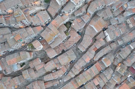 Photo for Aerial view of Cefalu, on the Tyrrhenian coast of Sicily, Italy - Royalty Free Image