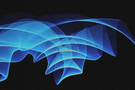 Foto de Luces fractales de colores sobre fondo negro. imagen de renderizado 3d - Imagen libre de derechos