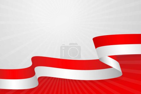 Photo for Vector indonesian flag background template with free space for text - Royalty Free Image