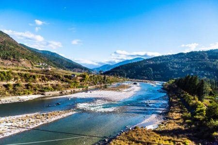 Puna Tsang Chu River Sankosh River near Sopsokha, Bhutan
